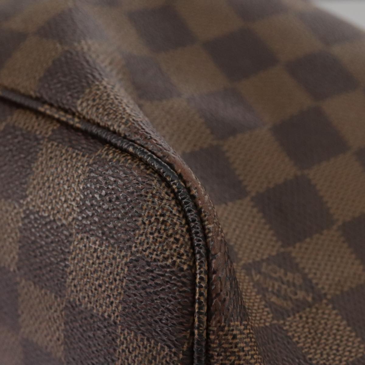 LOUIS VUITTON Damier Ebene Neverfull MM Tote Bag N51105 LV Auth 104546