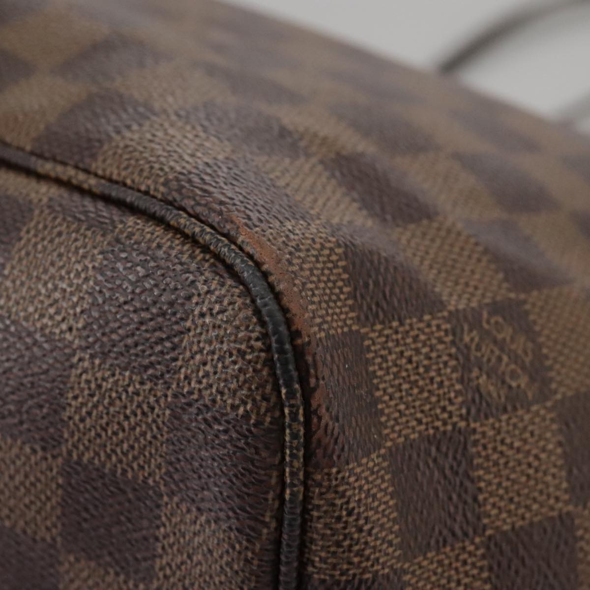 LOUIS VUITTON Damier Ebene Neverfull MM Tote Bag N51105 LV Auth 104546