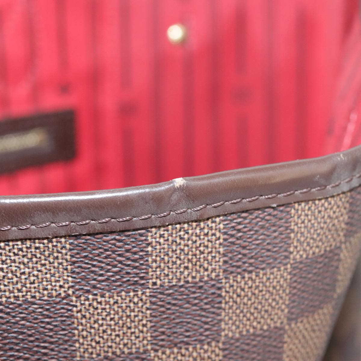 LOUIS VUITTON Damier Ebene Neverfull MM Tote Bag N51105 LV Auth 104546