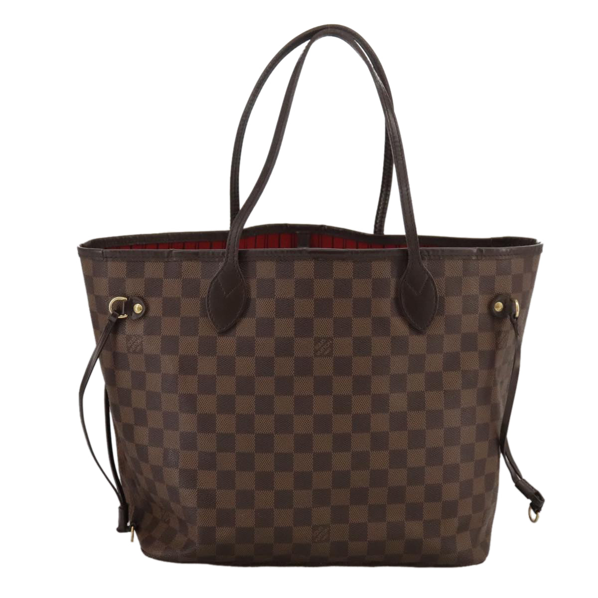 LOUIS VUITTON Damier Ebene Neverfull MM Tote Bag N51105 LV Auth 104546