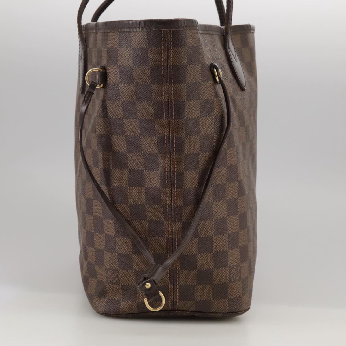 LOUIS VUITTON Damier Ebene Neverfull MM Tote Bag N51105 LV Auth 104546