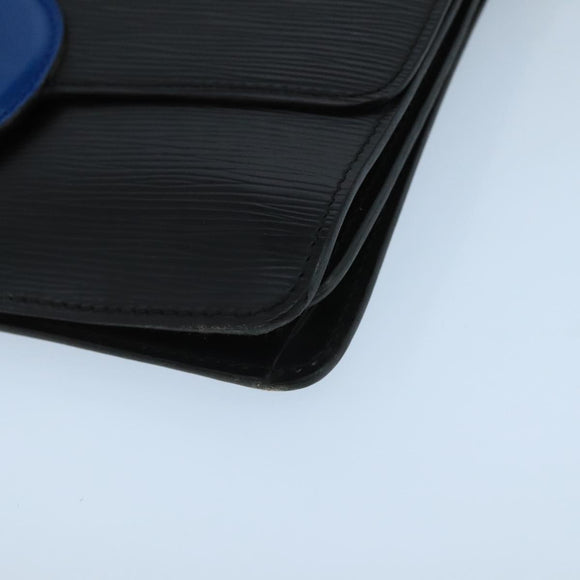 LOUIS VUITTON Epi Bicolor Free Run Shoulder Bag Black Blue M52415 LV Auth 104568