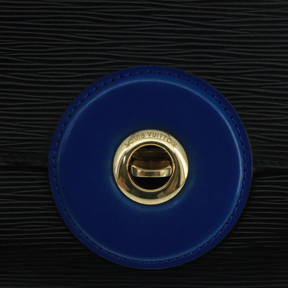 LOUIS VUITTON Epi Bicolor Free Run Shoulder Bag Black Blue M52415 LV Auth 104568