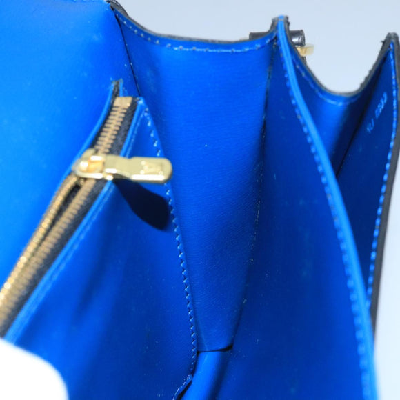 LOUIS VUITTON Epi Bicolor Free Run Shoulder Bag Black Blue M52415 LV Auth 104568