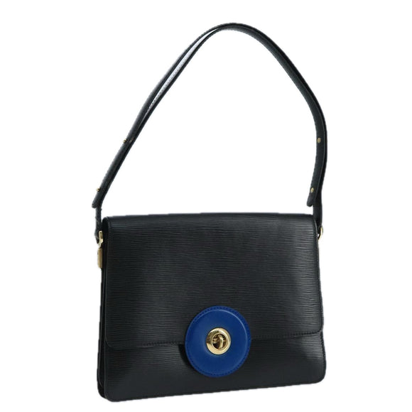 LOUIS VUITTON Epi Bicolor Free Run Shoulder Bag Black Blue M52415 LV Auth 104568