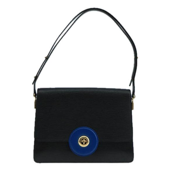LOUIS VUITTON Epi Bicolor Free Run Shoulder Bag Black Blue M52415 LV Auth 104568