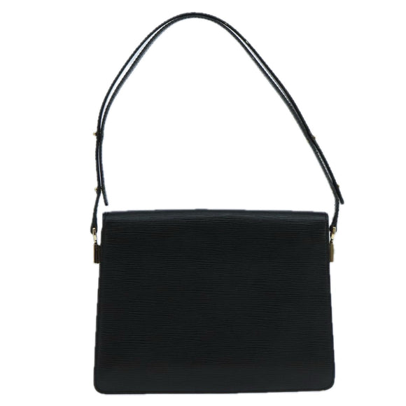 LOUIS VUITTON Epi Bicolor Free Run Shoulder Bag Black Blue M52415 LV Auth 104568