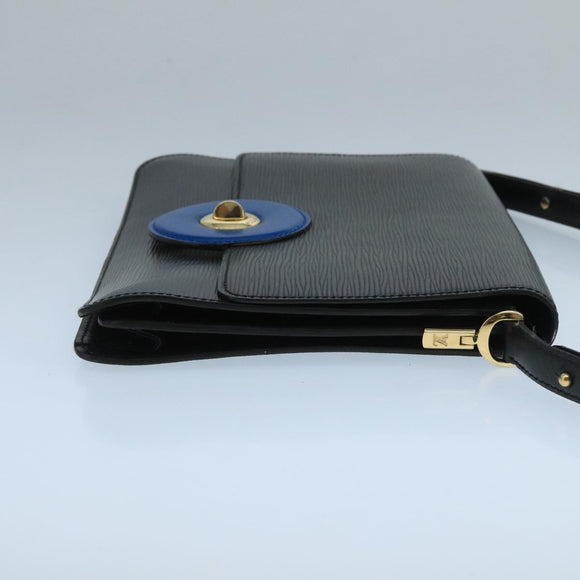 LOUIS VUITTON Epi Bicolor Free Run Shoulder Bag Black Blue M52415 LV Auth 104568