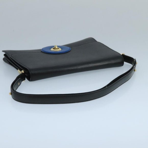 LOUIS VUITTON Epi Bicolor Free Run Shoulder Bag Black Blue M52415 LV Auth 104568