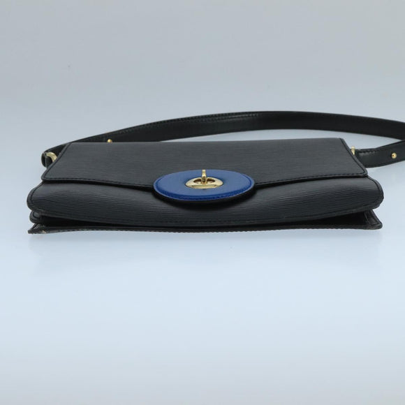 LOUIS VUITTON Epi Bicolor Free Run Shoulder Bag Black Blue M52415 LV Auth 104568