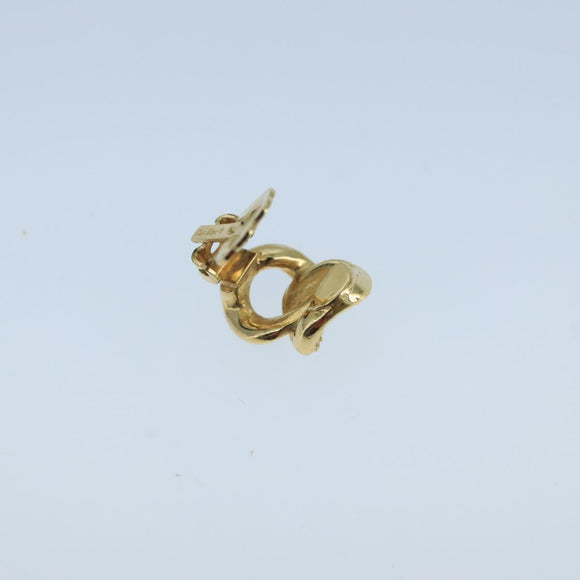 Christian Dior Earring metal Gold Tone Auth 104569