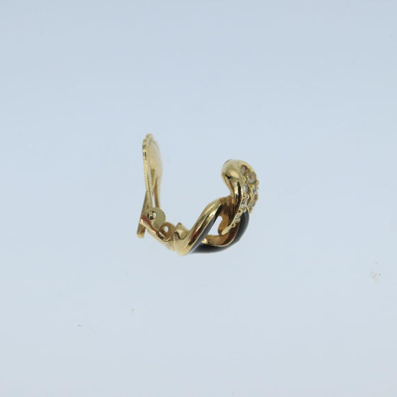 Christian Dior Earring metal Gold Tone Auth 104569