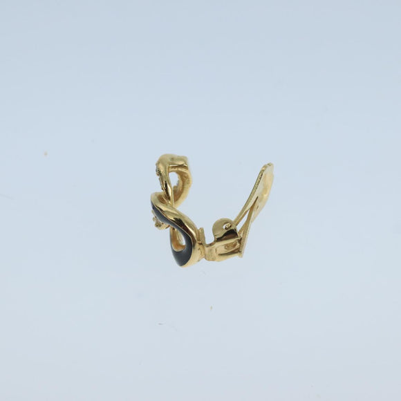 Christian Dior Earring metal Gold Tone Auth 104569