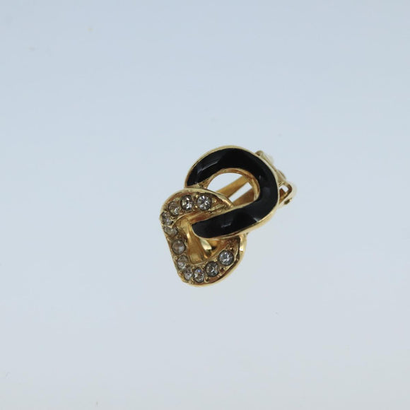 Christian Dior Earring metal Gold Tone Auth 104569