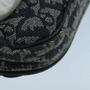 Christian Dior Trotter Canvas Pouch Navy Gold Auth 104571-16