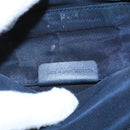 Christian Dior Trotter Canvas Pouch Navy Gold Auth 104571-12