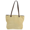 CHANEL COCO Mark Tote Bag Canvas Beige CC Auth 104584-13