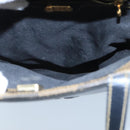 FENDI Pecan Canvas Hand Bag Brown Black Auth 104612-10