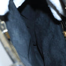 FENDI Pecan Canvas Hand Bag Brown Black Auth 104612-18