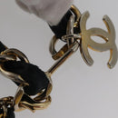 CHANEL Mini Mini Matelasse Chain Waist bag Lamb Skin Black Gold CC Auth 104616-16