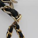 CHANEL Mini Mini Matelasse Chain Waist bag Lamb Skin Black Gold CC Auth 104616-8