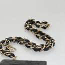 CHANEL Mini Mini Matelasse Chain Waist bag Lamb Skin Black Gold CC Auth 104616-14