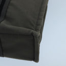 HERMES Fourre Tout PM Tote Bag Canvas Gray Black Auth 104620-9