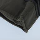 HERMES Fourre Tout PM Tote Bag Canvas Gray Black Auth 104620-14