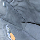 HERMES Fourre Tout PM Tote Bag Canvas Gray Black Auth 104620-18