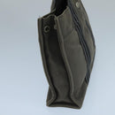 HERMES Fourre Tout PM Tote Bag Canvas Gray Black Auth 104620-3