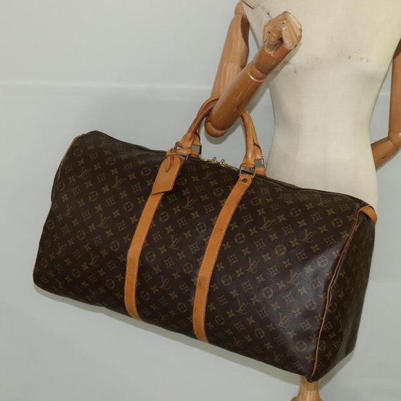 LOUIS VUITTON Monogram Keepall 60 Boston Bag M41422 LV Auth 104649