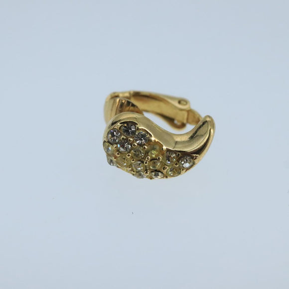 Christian Dior Earring metal Gold Tone Auth 104682