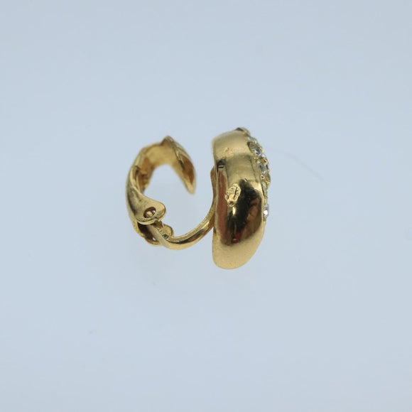 Christian Dior Earring metal Gold Tone Auth 104682
