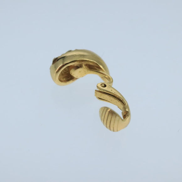 Christian Dior Earring metal Gold Tone Auth 104682
