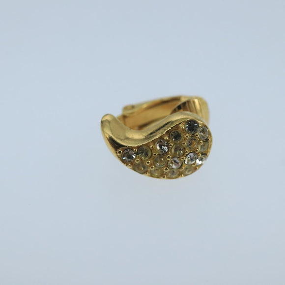 Christian Dior Earring metal Gold Tone Auth 104682