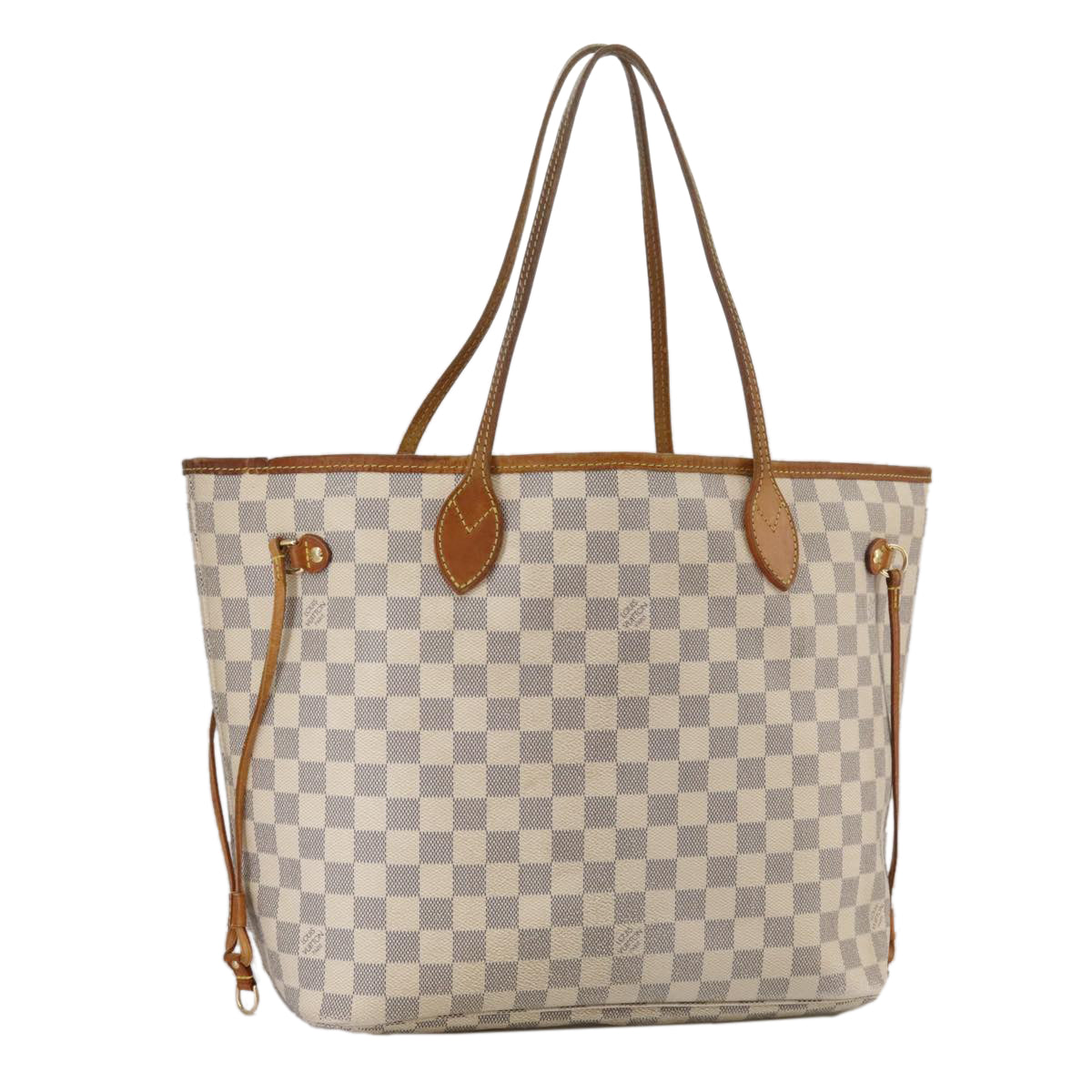 LOUIS VUITTON Damier Azur Neverfull MM Tote Bag N51107 LV Auth 104688