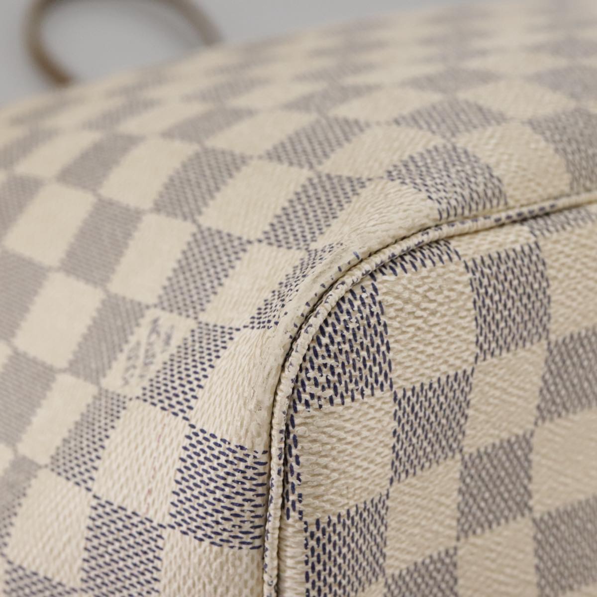 LOUIS VUITTON Damier Azur Neverfull MM Tote Bag N51107 LV Auth 104688