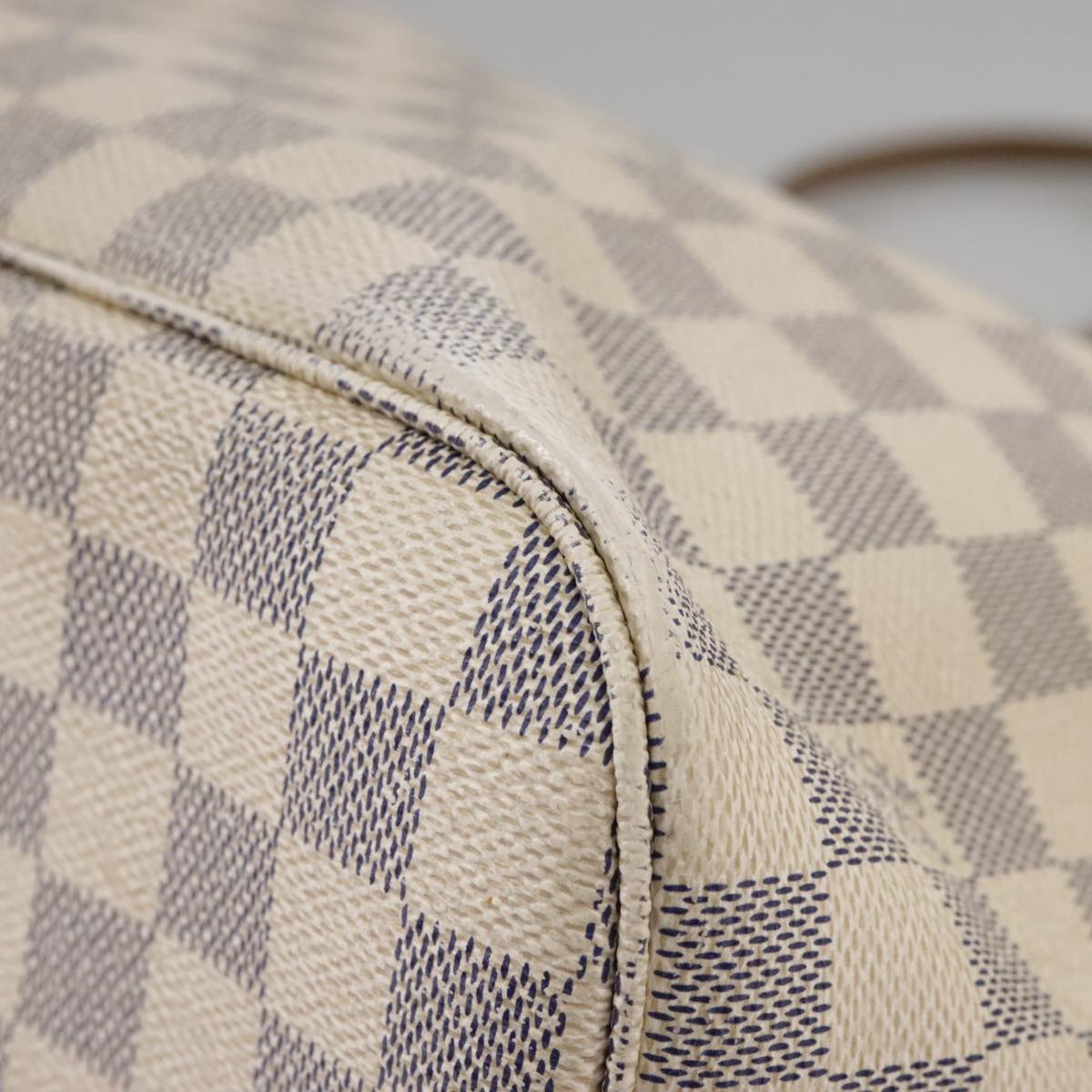 LOUIS VUITTON Damier Azur Neverfull MM Tote Bag N51107 LV Auth 104688