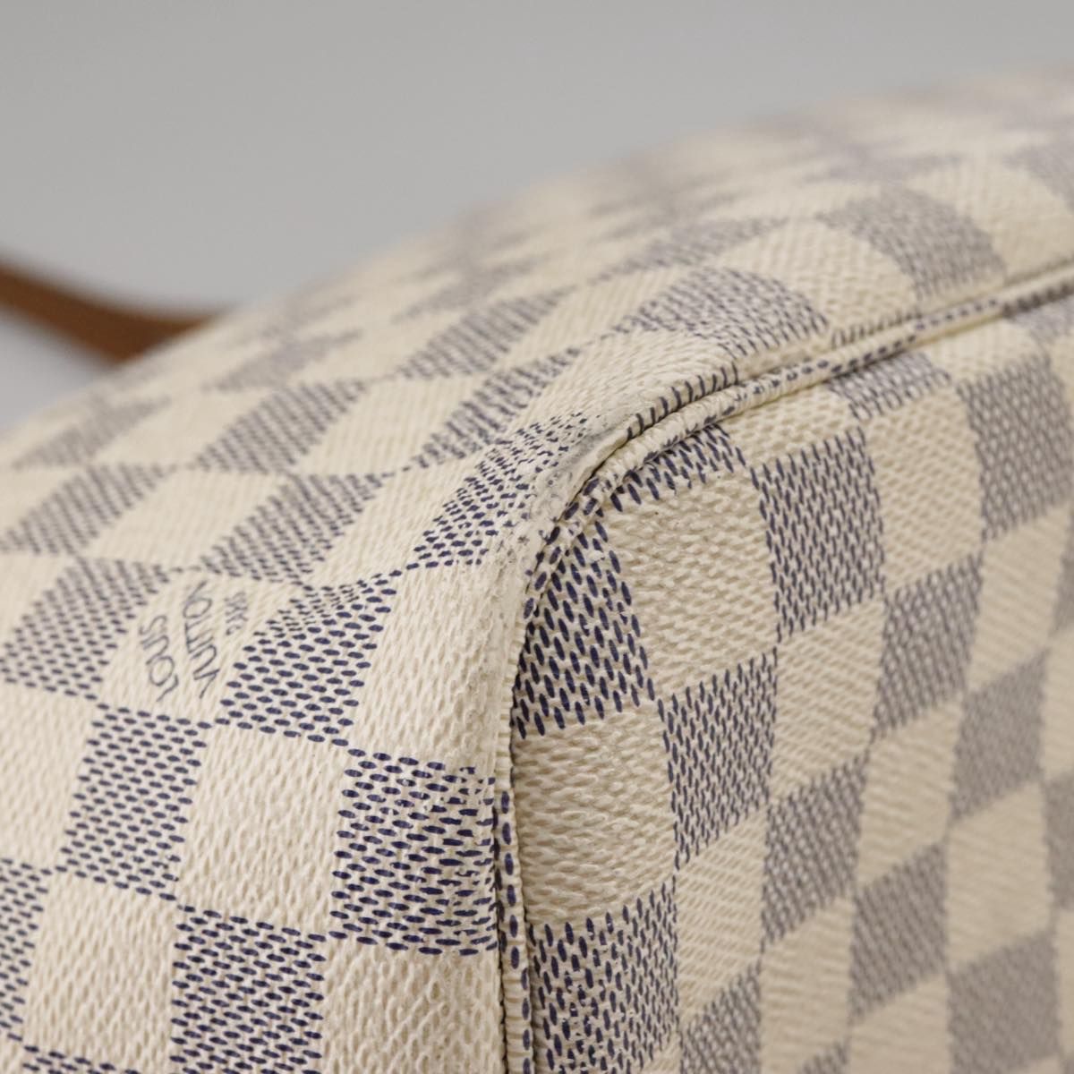 LOUIS VUITTON Damier Azur Neverfull MM Tote Bag N51107 LV Auth 104688