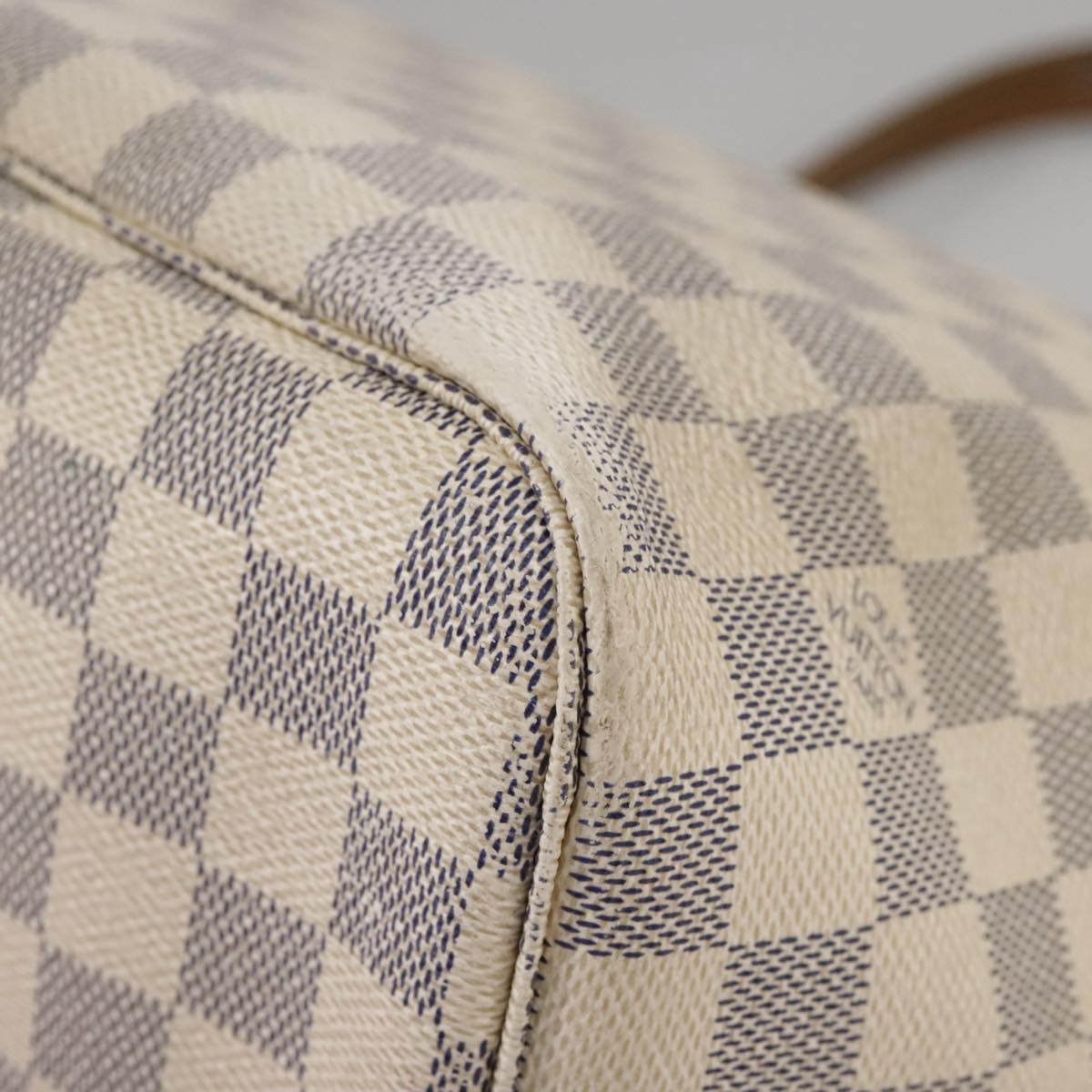 LOUIS VUITTON Damier Azur Neverfull MM Tote Bag N51107 LV Auth 104688