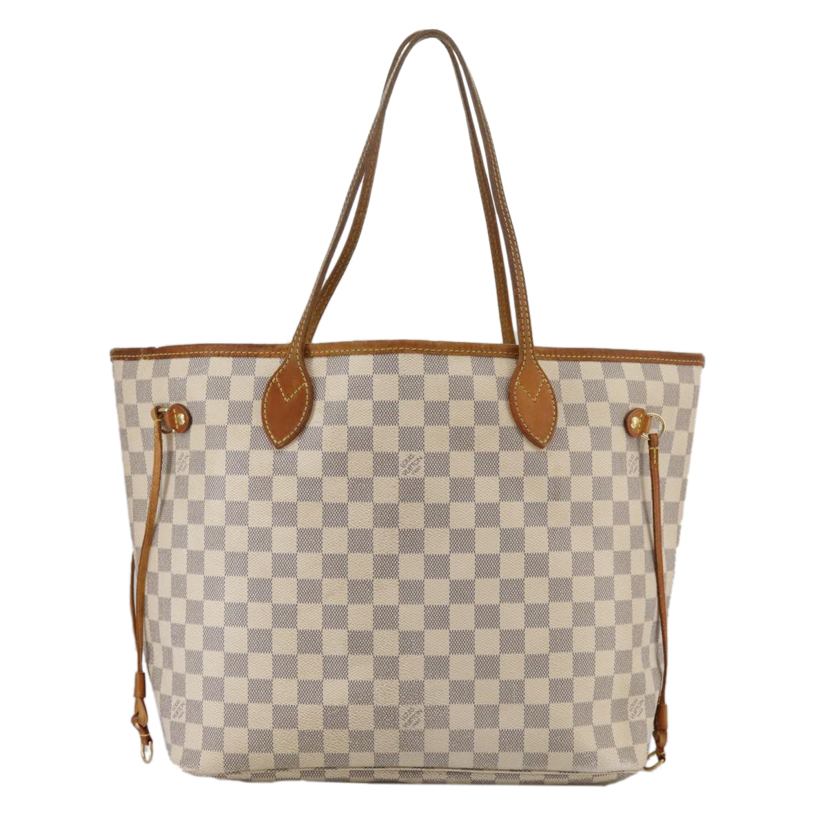 LOUIS VUITTON Damier Azur Neverfull MM Tote Bag N51107 LV Auth 104688