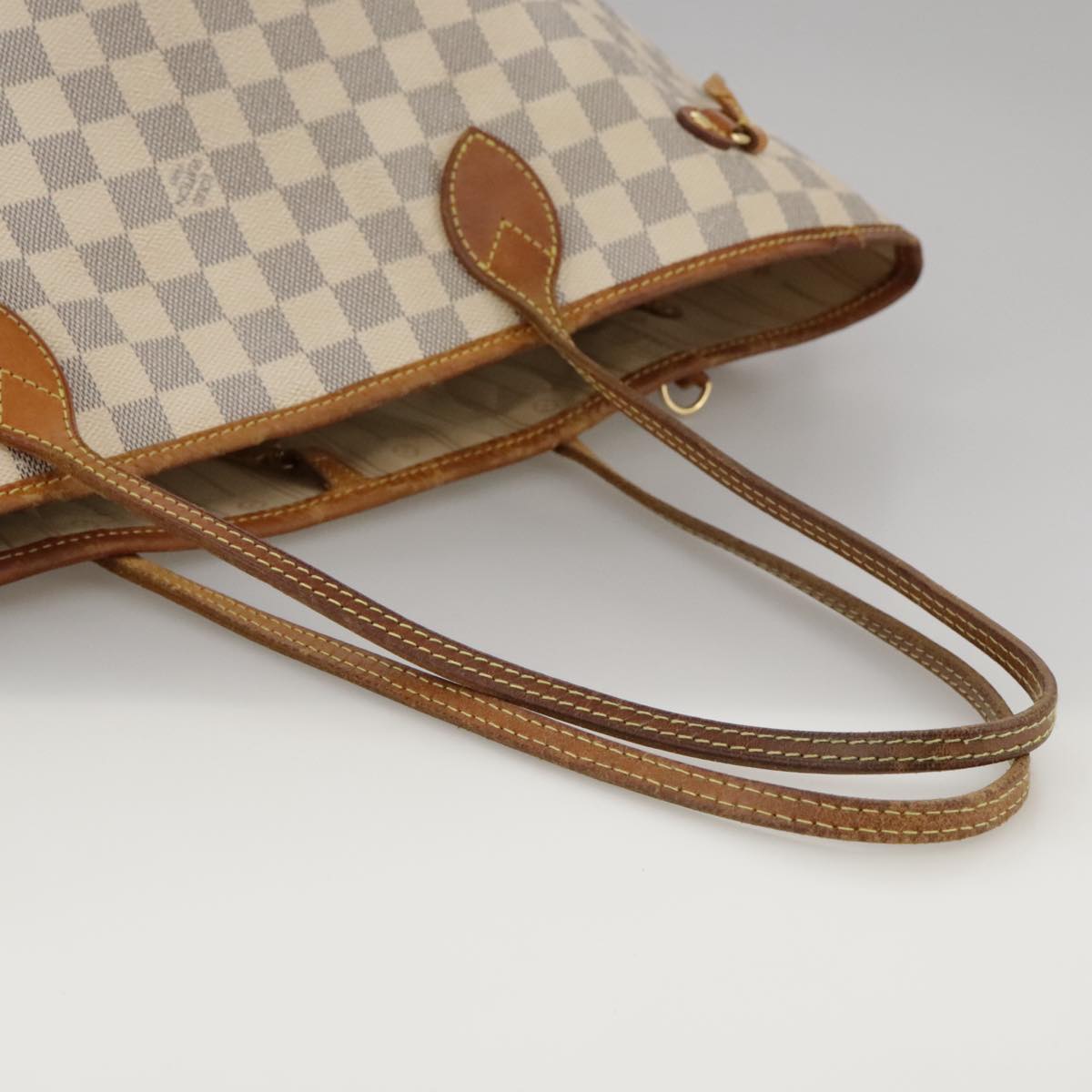 LOUIS VUITTON Damier Azur Neverfull MM Tote Bag N51107 LV Auth 104688