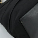 Salvatore Ferragamo Vala Hand Bag Canvas Black Auth 104705-14