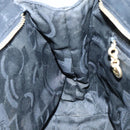 Salvatore Ferragamo Vala Hand Bag Canvas Black Auth 104705-18