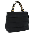 Salvatore Ferragamo Vala Hand Bag Canvas Black Auth 104705-1