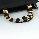 Salvatore Ferragamo Vala Hand Bag Canvas Black Auth 104705-7