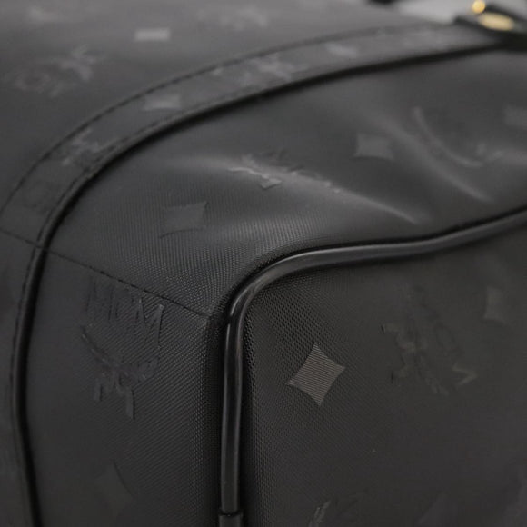 MCM Vicetos Logogram Shoulder Bag PVC Black Auth 104709