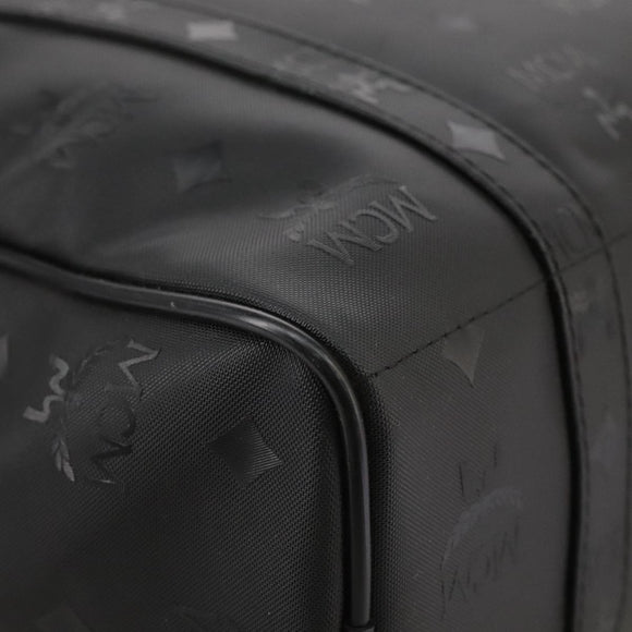 MCM Vicetos Logogram Shoulder Bag PVC Black Auth 104709