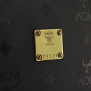 MCM Vicetos Logogram Shoulder Bag PVC Black Auth 104709-12