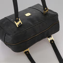 MCM Vicetos Logogram Shoulder Bag PVC Black Auth 104709-6